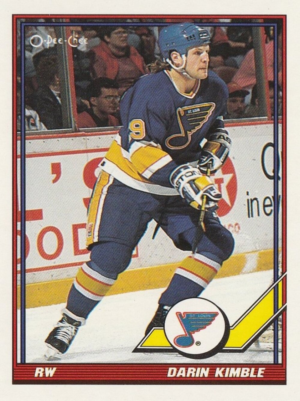Darin Kimble - 1991 O Pee Chee Hockey Card